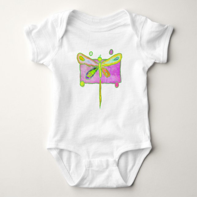 Farbenfrohe Abstrakte Libelle T-Shirt (Vorderseite)