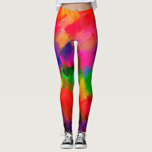 Farbenfrohe Abstrakte Malerei Leggings