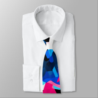 Farbenfrohe abstrakte Malerei mit Schwimmen und Sp Krawatte