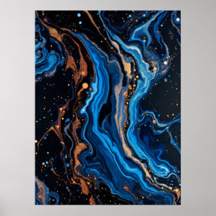 Farbenfrohe Abstrakte Moderne Kunst.Mitternacht Go Poster