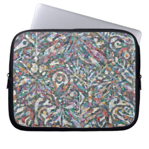 Farbenfrohe abstrakte Mosaik-Muster-Laptoptasche Laptopschutzhülle