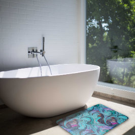 Farbenfrohe Abstrakte Mosaikmedaille oder Drachens Badematte