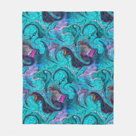 Farbenfrohe Abstrakte Mosaikmedaille oder Drachens Fleecedecke