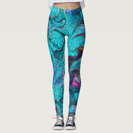 Farbenfrohe Abstrakte Mosaikmedaille oder Drachens Leggings