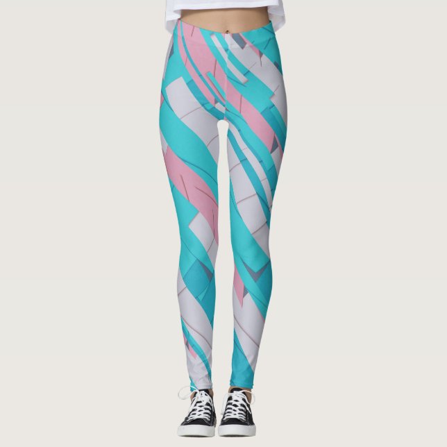 Farbenfrohe Abstrakte Muster - All-Over-Print-Legg Leggings (Vorderseite)