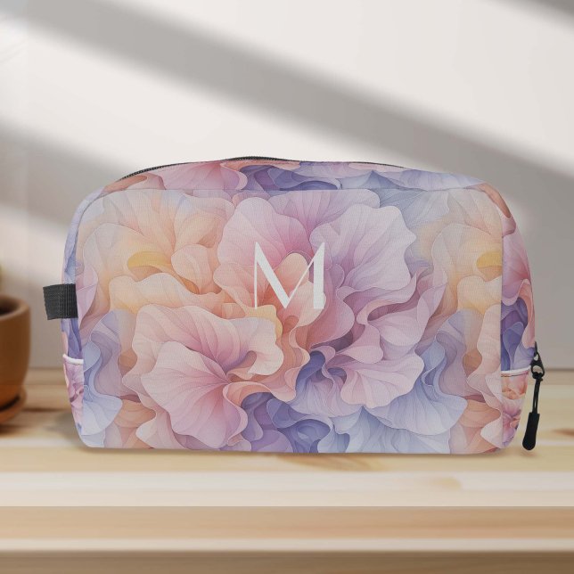 Farbenfrohe, Abstrakte Muster, Girly Dreamy Waschbeutel (Colorful Pastel Abstract Flower Pattern Dopp Kit Bag)