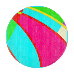 Farbenfrohe Abstrakte Muster Kunst, Kultur Schneidebrett