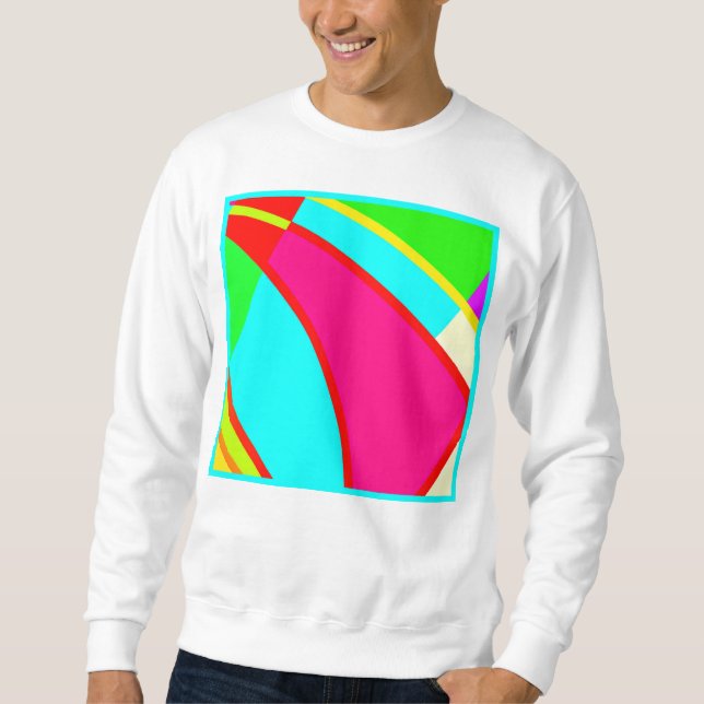 Farbenfrohe Abstrakte Muster Kunst, Kultur Sweatshirt (Vorderseite)