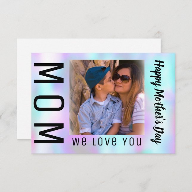 Farbenfrohe Abstrakte Muttertagskarte Karte (Vorne/Hinten)