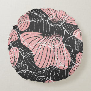 Farbenfrohe abstrakte, nahtlose künstlerische Must Rundes Kissen