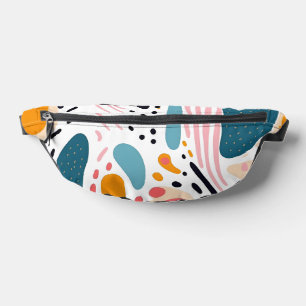 Farbenfrohe abstrakte organische Formen Boho-Muste Bauchtasche