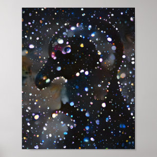 Farbenfrohe Abstrakte Pinguine Poster