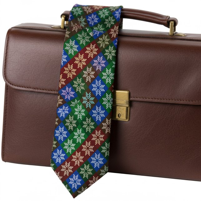 Farbenfrohe Abstrakte Poinsettia Blume, Urlaub Krawatte (Elegant holiday poinsettia necktie)