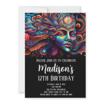 Farbenfrohe Abstrakte Psychedelic Face Spirit Läch