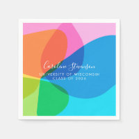 Farbenfrohe Abstrakte Regenbogen-Fun Custom Abschl