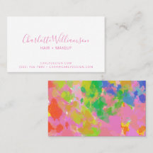 Farbenfrohe Abstrakte Regenbogenmalerei Pink Scrip