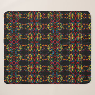 Farbenfrohe abstrakte Ringe Decke Sherpadecke