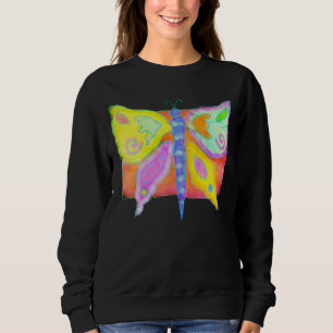 Farbenfrohe Abstrakte Schmetterlingskunst zum Trag Sweatshirt