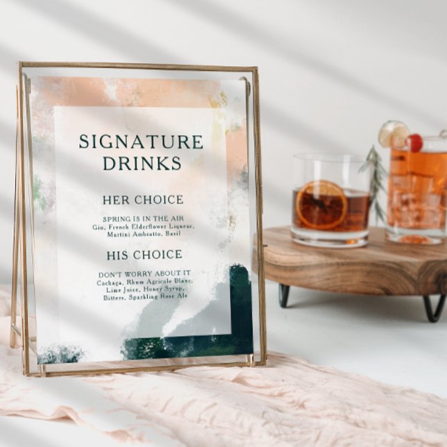 Farbenfrohe Abstrakte Signaturgetränke Unterschrif Poster (Von Creator hochgeladen)