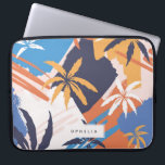 Farbenfrohe Abstrakte Sommerpalmenmuster Laptopschutzhülle<br><div class="desc">Abstrakt gestrichen bunt leuchtend Sommerpalmenmuster,  personalisierter Laptop-Ärmel. Designfunktionen,  Textzeile für den Single im rechteckigen Rahmen.</div>