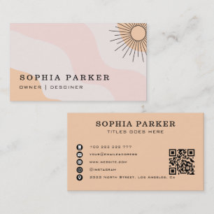Farbenfrohe Abstrakte Sonnenbrille Visitenkarte