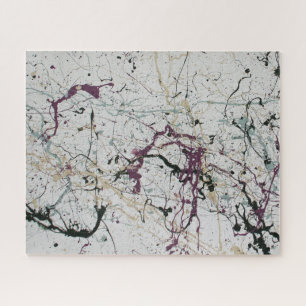 Farbenfrohe Abstrakte Spritzer Gemälde Jigsaw Puzz Puzzle