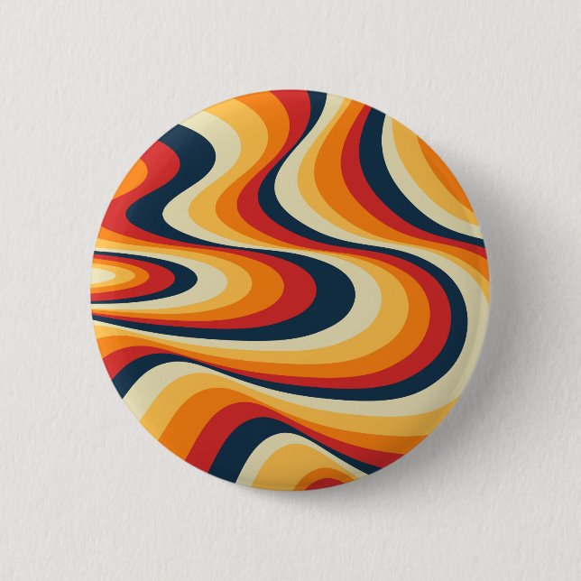 Farbenfrohe abstrakte Swirbelkonstruktion Button (Vorderseite)