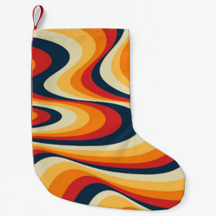 Farbenfrohe abstrakte Swirbelkonstruktion Kleiner Weihnachtsstrumpf
