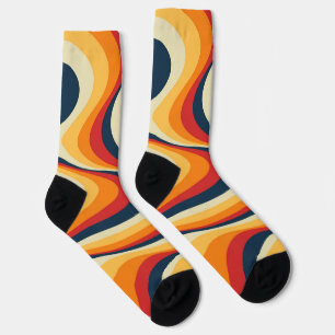 Farbenfrohe abstrakte Swirbelkonstruktion Socken