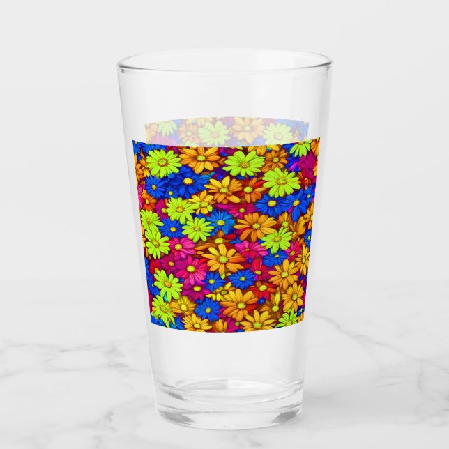 Farbenfrohe Abstrakte Tageszeitungen #22 Glas (Vorderseite)