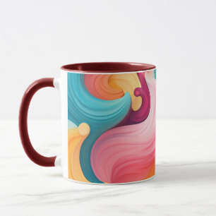Farbenfrohe abstrakte Tasse des Kaffees
