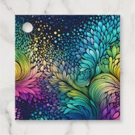 Farbenfrohe Abstrakte Tintenpatronen Geschenkanhänger