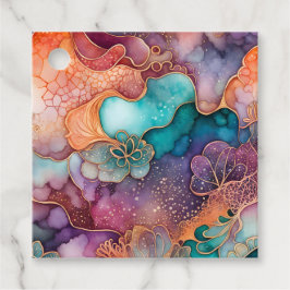 Farbenfrohe Abstrakte Tintenpatronen Geschenkanhänger