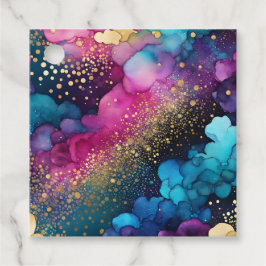 Farbenfrohe Abstrakte Tintenpatronen Geschenkanhänger