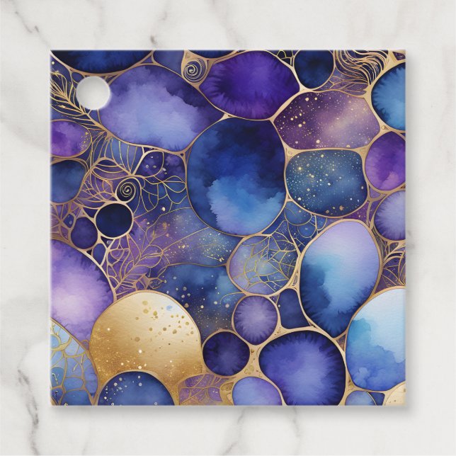 Farbenfrohe Abstrakte Tintenpatronen Geschenkanhänger (Vorderseite)