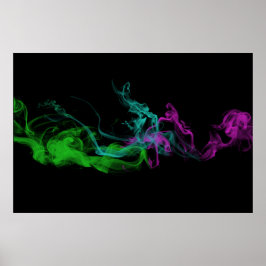 Farbenfrohe Abstrakte Vape-Rauch Poster