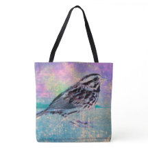 Farbenfrohe Abstrakte Vogelkunst: Lebhafter Songbi