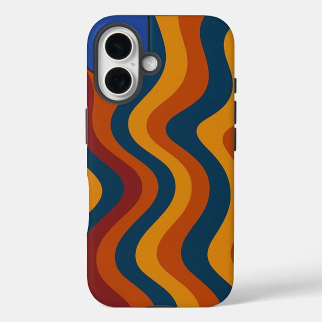 Farbenfrohe Abstrakte Waves Case-Mate iPhone Hülle (Rückseite)