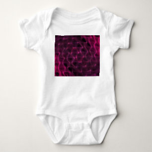 Farbenfrohe Abstrakte Waves Schwarzer Hintergrund Baby Strampler