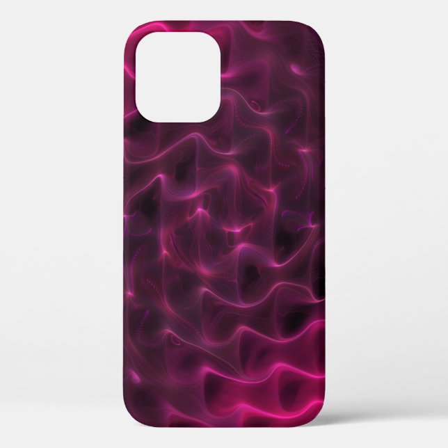 Farbenfrohe Abstrakte Waves Schwarzer Hintergrund Case-Mate iPhone Hülle (Rückseite)