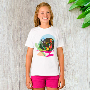 Farbenfrohe Abstrakte Yoga Pose Fitness und Wellne T-Shirt