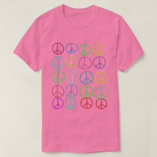 Farbenfrohe Abstrakte Zeichen des Friedens Kunst z T-Shirt