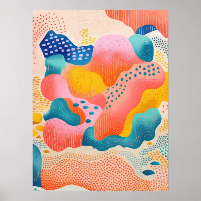 Farbenfrohe Abstraktionen Poster (Vorne)