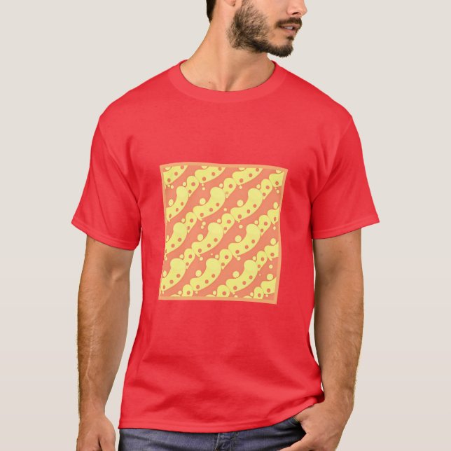 Farbenfrohe Abstraktionsmuster T-Shirt (Vorderseite)