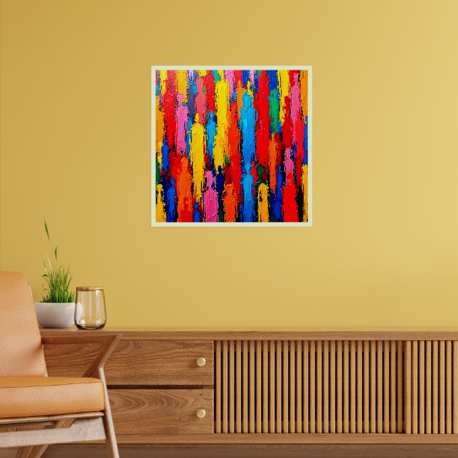 Farbenfrohe, abwechslungsreiche Kunst des Menschen Poster (Wohnzimmer 2)