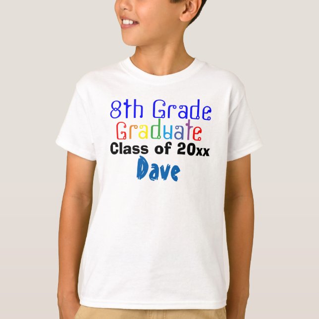 Farbenfrohe Achte Graduate T-Shirt (Vorderseite)