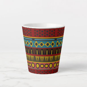 Farbenfrohe afrikanische Kunstmuster Vintages Desi Milchtasse
