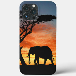 Farbenfrohe afrikanische Safari-Sonnenuntergang El iPhone 13 Pro Max Hülle