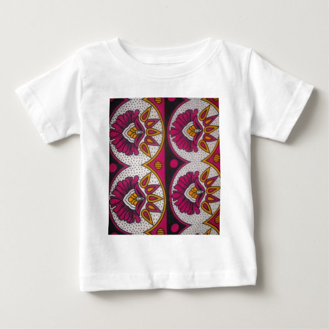 Farbenfrohe afrikanische Stoffe Motif Baby T-shirt (Vorderseite)