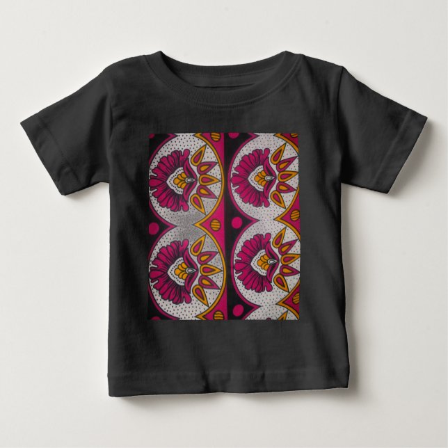 Farbenfrohe afrikanische Stoffe Motif Baby T-shirt (Vorderseite)